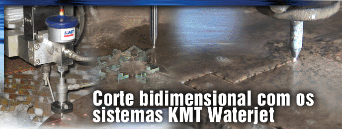 Corte bidimensional com os sistemas KMT Waterjet